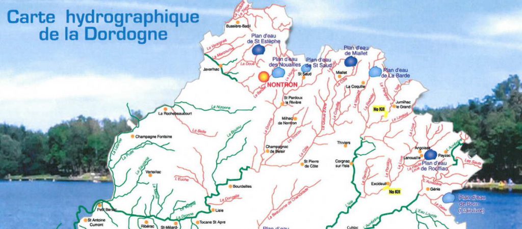 Extrait carte hydrographique de la Dordogne
